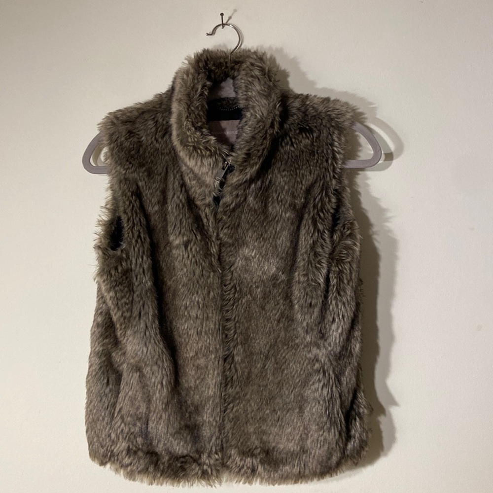 Brown Faux Fur Vest